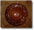 stoneware bowl with slip-trailed design